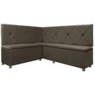 Kit Canto Alemão para Casa Cozinha 1,25x1,60m Veludo Marrom SOFA STORE
