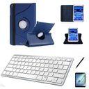 Kit Capa 360/Can/Pel/Teclado Branco Galaxy Tab S6 Lite - Azul Escuro