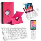 Kit Capa 360 Rosa / Teclado e Mouse branco e Película para Galaxy Tab S5e T725 10.5"