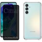 Kit Capa Anti Choque Transparente + Película Fosca Privacidade para Samsung Galaxy M55