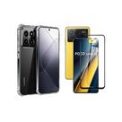 Kit Capa Anti Impacto e Película De Vidro 3D 9D Para Xiaomi Poco X6 Pro 5G