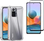 Kit Capa Anti Impacto e Película De Vidro Compatível com Xiaomi Redmi Note 10 e Note 10S