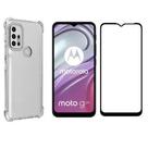 Kit Capa Anti Impacto p/ Moto G20 + Película de Vidro 3D