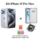 Kit Capa Anti Impactos + Pelicula 3D de Vidro + Suporte de Anel para Iphone 15 15 PRO 15 PRO MAX 15 PLUS Kit Capa Anti Impactos + Pelicula 3D de Vidro + Suporte de Anel para Iphone 15 15 PRO 15 PRO MAX 15 PLUS