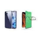 Kit Capa Anti Impactos Transparente + Película de Cerâmica Flexível Para Iphone11