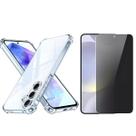Kit Capa Anti Shock + Película Privacidade Para Galaxy S24 FE