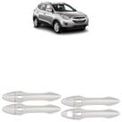 Kit Capa Aplique Maçaneta Ix35 2009 2010 2011 2012 Cromada 4 Peças Kit Capa Aplique Maçaneta Ix35 2009 2010 2011 2012 Cromada 4 Peças