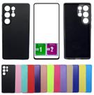 Kit Capa Aveludada Para Galaxy S25 Ultra + Pelicula Vidro 3d