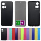 Kit Capa Aveludada Para Moto G35 + Pelicula Privacidade