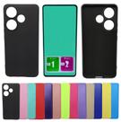 Kit Capa Aveludada Para Poco F6 5g + Pelicula Ceramica