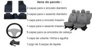 Kit Capa Bancos Automotiva Couro Cinza Frontier 2020-2024 + Tapete