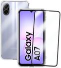 Kit Capa Capinha Anti-Impacto Premium Transparente + Película de Vidro 3D 9D para Samsung Galaxy A07