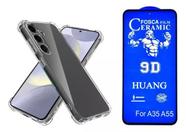 Kit Capa Capinha Anti Impactos + Película Fosca Privacidade Para Samsung Galaxy A55 5G Kit Capa Capinha Anti Impactos + Película Fosca Privacidade Para Samsung Galaxy A55 5G