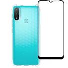 Kit Capa Capinha Anti Shock Compatível Moto E20 + Película Vidro 3D