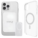 Kit Capa Capinha + Carregador Powerbank Indução Compatível com iPhone 11, 12, 13, 14, 15, Pro Max e Plus