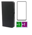 Kit Capa Capinha Carteira Para Moto G15 + Película Protetora de Vidro 3D