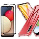 kit Capa Capinha Case Anti Shock Samsung Galaxy A02 + Pelicula Vidro 3D 5D 6D 9D Borda ResistentE
