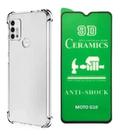 Kit Capa Capinha Case + Película Cerâmica Moto G10 Moto G20 Moto G10 Power Moto G30 Anti Impactos