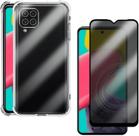 Kit Capa Capinha Case + Película De Vidro 3D Privacidade Anti Spy Para Samsung Galaxy M53