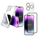 Kit Capa Capinha E Película de Cerâmica Premium 9D E Película de Câmera Para iPhone 14 Pro Max 6.7