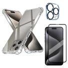 Kit Capa Capinha E Película de Cerâmica Premium 9D E Película de Câmera Para iPhone 16 Pro 6.3
