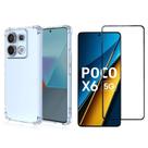 Kit Capa Capinha Para Xiaomi Poco X6 Anti Shock +Película 3d