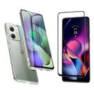 Kit Capa Capinha Película 3D para Moto G54 AntiImpacto Transparente Proteção Total Case Air Anti Impacto Transparente Película De Vidro