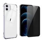 Kit Capa Capinha Transparente + Película 3D de Vidro Privacidade para Iphone 12