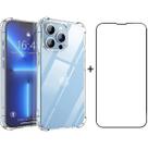 Kit Capa Capinha Transparente + Película 3D Vidro para Iphone 14 Pro Max