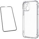 Kit Capa Capinha Transparente + Película 3D Vidro para Iphone 15