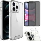 Kit Capa Capinha Transparente + Película 3D Vidro Privacidade + Película Câmera Traseira para Iphone 11 Pro Kit Capa Capinha Transparente + Película 3D Vidro Privacidade + Película Câmera Traseira para Iphone 11 Pro