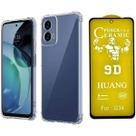 Kit Capa Capinha Transparente + Película Cerâmica Fosca para Moto G34