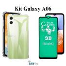 Kit Capa Capinha Transparente + Película Cerâmica para Samsung Galaxy A06