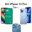 Kit Capa Capinha Transparente + Película Cerâmica + Película Câmera Traseira para Iphone 12 Pro Kit Capa Capinha Transparente + Película Cerâmica + Película Câmera Traseira para Iphone 12 Pro