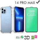 Kit Capa Capinha Transparente + Película de Cerâmica para Iphone 14 Pro Max