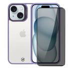 Kit Capa case capinha Gravity Lilás e Pelicula Defender Pro Privacidade para iPhone 15 - Gshield