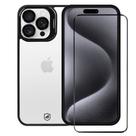 Kit Capa case capinha Gravity Preta e Pelicula Ultra Glass para iPhone 15 Pro Max - Gshield