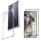 Kit Capa Case Para Galaxy S24 Ultra Antishock + Película 3d