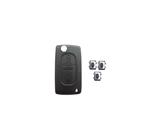 Kit capa chave canivete peugeot citroen 3 botões porta malas
