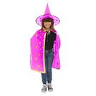 Kit Capa com Chapéu Bruxa Infantil Halloween Estampado