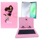 Kit Capa com Teclado + Capa Transparente p/ Tablet Samsung Galaxy A11 8.7 Anti Queda