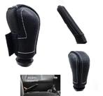 Kit Capa Couro Câmbio Manual e Alavanca Freio de Mão Renault Captur Sandero Logan Megane Duster