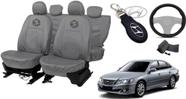 Kit capa couro cinza Azera 08-12 + volante antiaderente Kit capa couro cinza Azera 08-12 + volante antiaderente