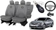 Kit capa couro cinza Azera + brinde exclusivo Kit capa couro cinza Azera + brinde exclusivo