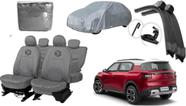 Kit capa couro cinza C3 Aircross 2021 a 2024 + confortável e prático