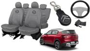 Kit capa couro cinza C3 Aircross 2021 a 2024 design moderno