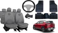Kit capa couro cinza C3 Aircross 2021 a 2024 personalizada