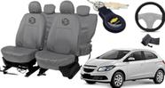 Kit capa couro cinza + capa volante proteção total