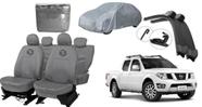 Kit capa couro cinza Frontier 2015-2020 + limpador flexível Kit capa couro cinza Frontier 2015-2020 + limpador flexível