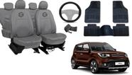 Kit capa couro cinza Soul 2013 a 2019 + tapete exclusivo brinde